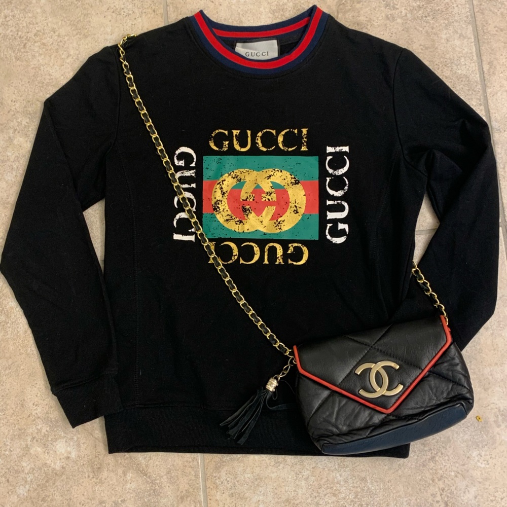 Authentic unisex GUCCI SLIM FIT SWEATSHIRT SZ M Like New❤️